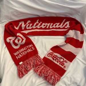 NWOT MLB Washington Nationals Coca Cola Nattitude Knit Scarf with Fringe